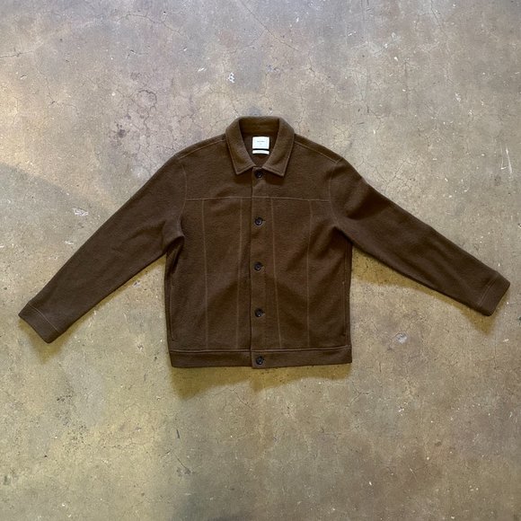 Billy Reid Eastwood boiled wool Coffee L Japanese textile - Picture 2 of 8